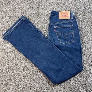 Vintage Levis 517 Womens 28x32 Jeans Boot Cut Slim Dark Wash Denim High Rise 00s
